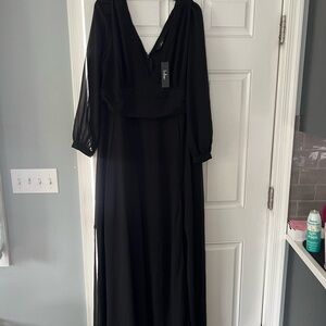 Lulu's Black Long Sleeve Dress